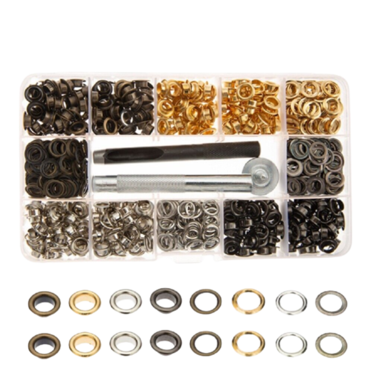 Kitcheniva 400 Set Grommet Kit Eyelet Hole Punch Tool 3/16"